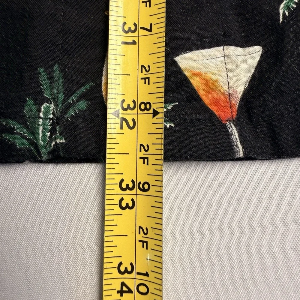 Weekender Traveler Men's VTG Novelty Mixed Drinks SS Button Up Black Multi XL